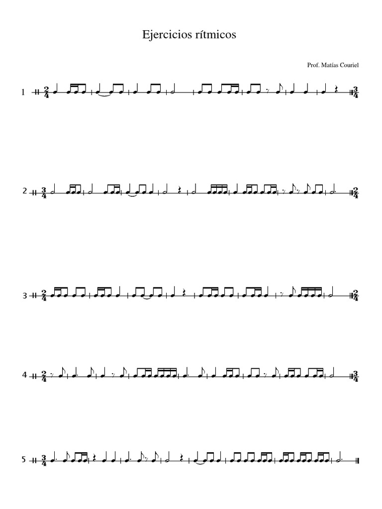Rhythmic Exercices For Begginers | PDF