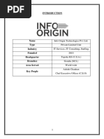 Summer Project Report - A Study On Performance Appraisal System in Info Origin Technologies PVT LTD