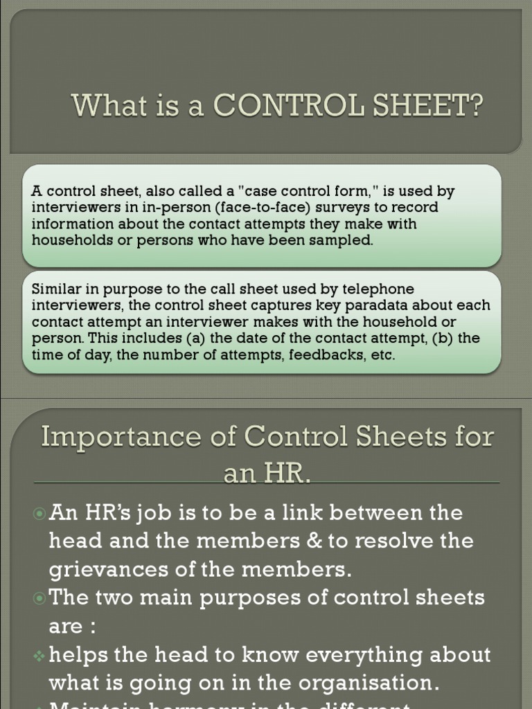 HR CONTROL SHEET.ppt