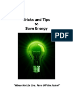 Tips Tricks To Save Energy