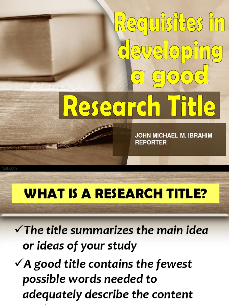 Crafting Effective Research Titles | PDF | Noun | Linguistic Morphology