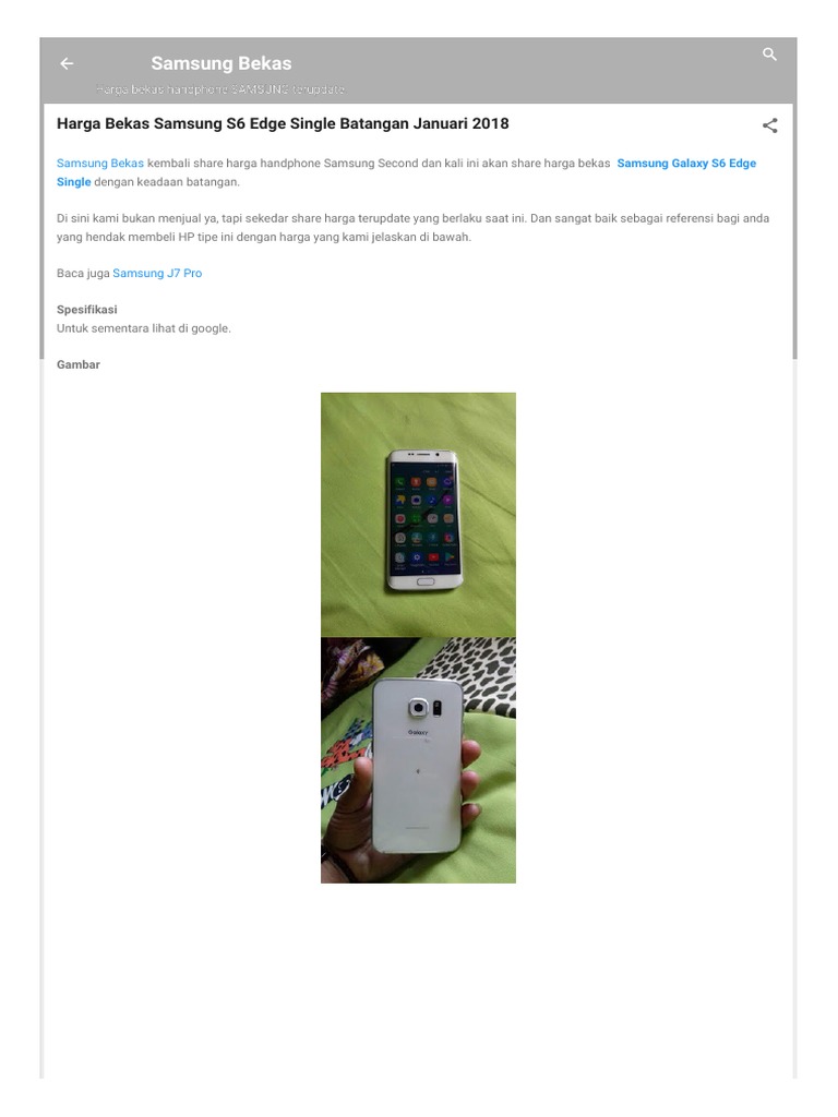Harga Samsung Z1 Second Batangan