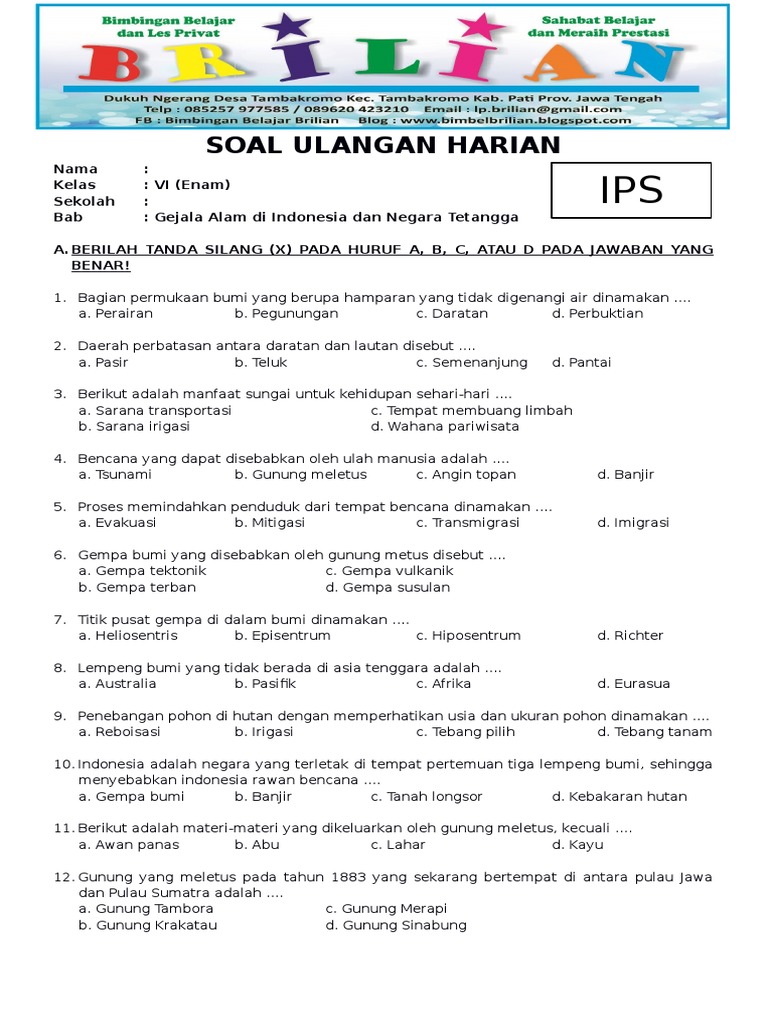 Soal Materi Gempa Bumi Jawabanku Id