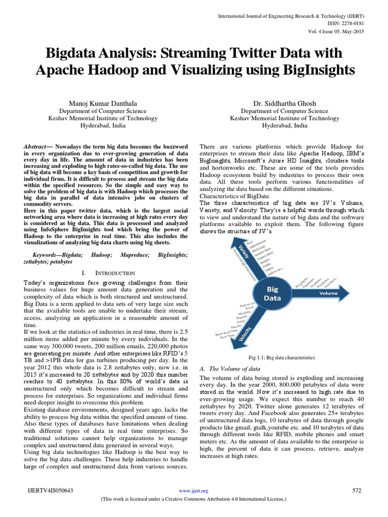 Bigdata Analysis: Streaming Twitter Data With Apache Hadoop and V ...