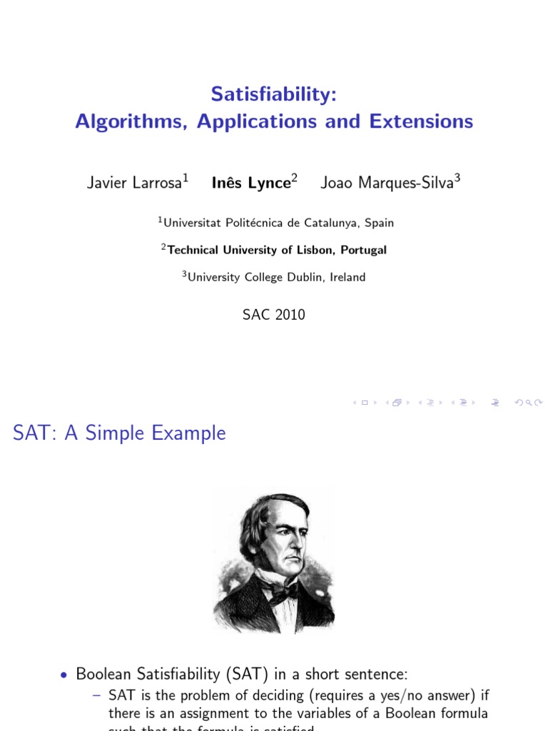 Understanding Boolean Satisfiability (SAT) | PDF | Computational ...