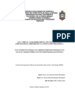 AULA VIRTUAL COMO HERRAMIENTA TECNOLÓGICA PARA FORTALECER EL APRENDIZAJE Y LA INNOVACIÓN PEDAGÓGICA - Estudio presentado como requisito parcial para optar al grado de Magister Scientiatum en Tecnologìa Educativa