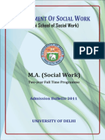 Delhi University Master in Social Work Syllabus 1