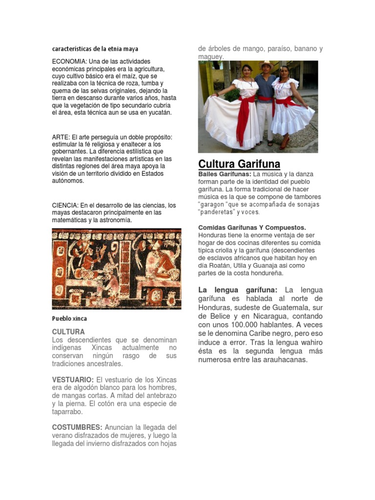 Caracteristicas De La Etnia Maya Honduras Sociedad De Las