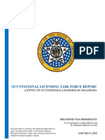 Oklahoma Occupational Licensing Task Force Report - January 2018