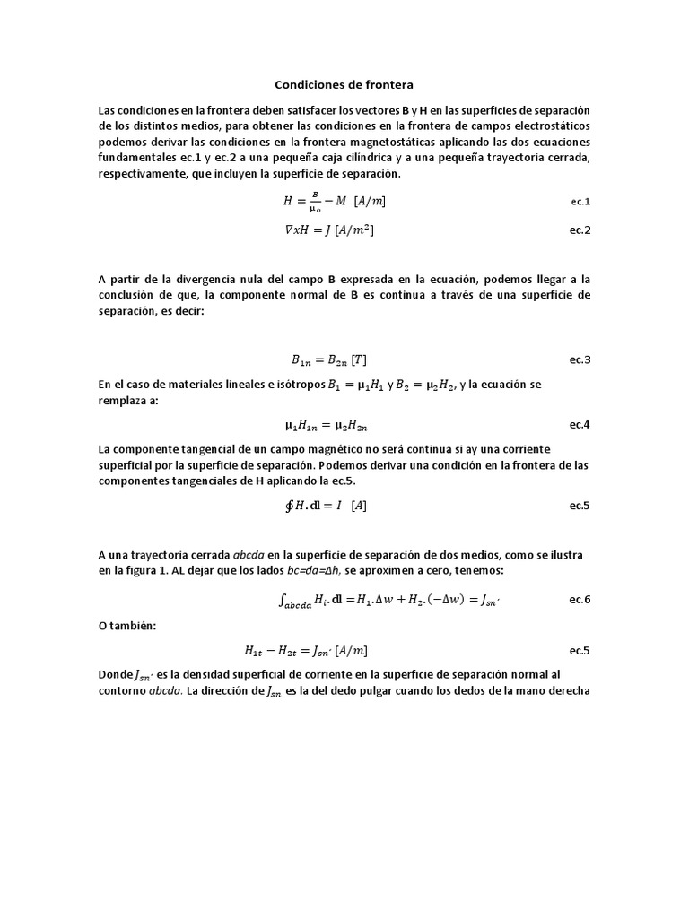 Condiciones de Frontera | PDF | Ciencia y matemáticas