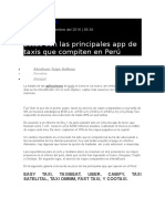 Estas Son Las Principales App de Taxis Que Compiten en Perú-2017