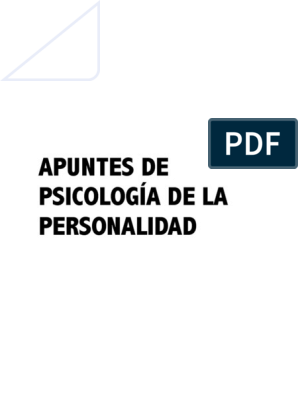 Apuntes Psicología de La Personalidad (NESS) | PDF | Validez (Estadísticas)