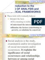 Tools of Analysis and Analytical Frameworks