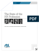 (Ulrich, D. Younger, J. Brockbank, W. & Ulrich, M., 2011) The State of The HR Profession