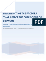 FACTORS AFFECTING COEFFICIENT OF FRICTION