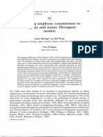 (Barling, J. Wade, B. & Fullagar, C., 1990) Predicting Employee Commitment To Company and Union - Diverge