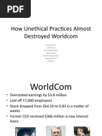 How Unethical Practices Almost Destroyed Worldcom