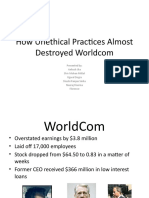 How Unethical Practices Almost Destroyed Worldcom