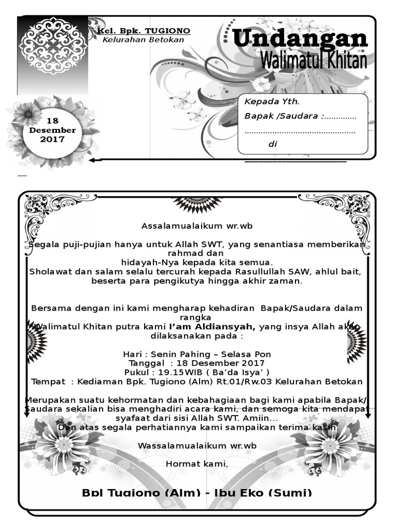 Undangan Khitan 2