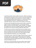 Michelle Garcia Holmes Pro-Life Statement