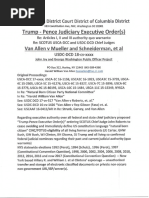 Trump - Pence Judiciary Executive Order(s) Re Natiural Born Citizen CINC-POTUS VPOTUS Eligibiligy Notice Upon Chief Judge John G Roberts Jr Et Al