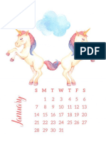 Calendario 2018 Unicornio 3 PDF