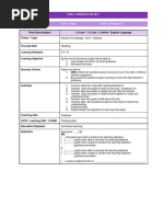 Time/Class/Subject 2.10 PM - 3.10 PM / 2 Dahlia / English Language Theme / Topic