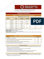 Tablas de Honorarios 2016