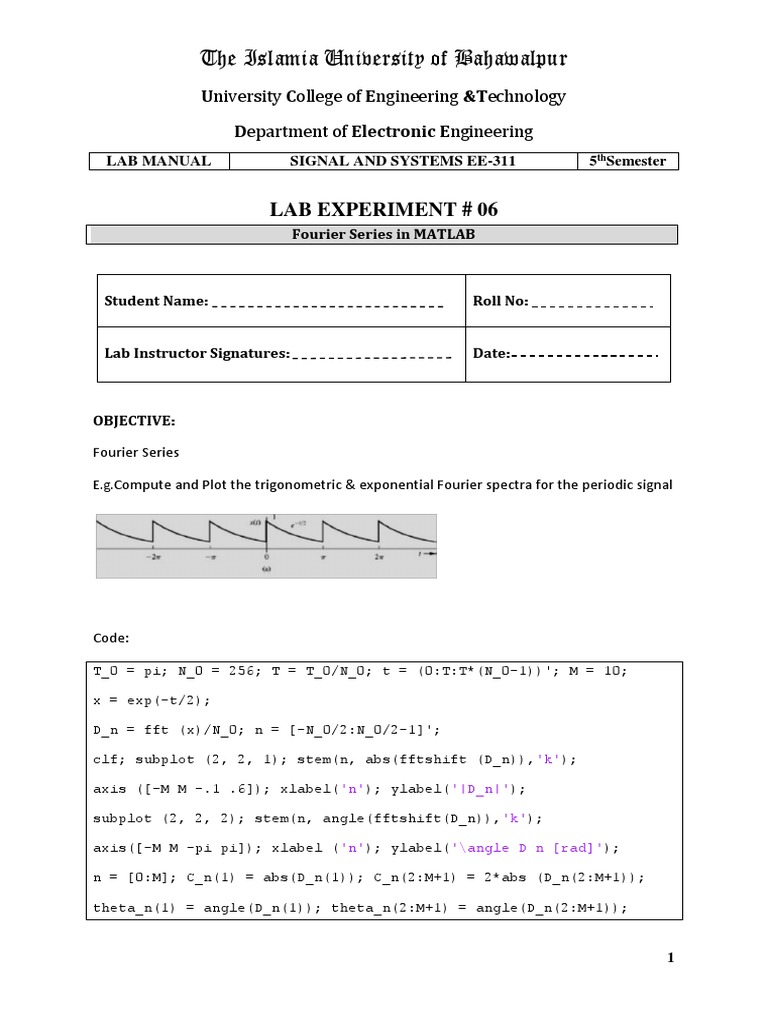 07 | PDF | Discrete Fourier Transform | Spectral Density