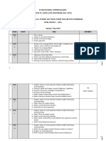 Project Checklist Throughout Semesters