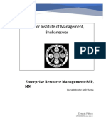Xavier Institute of Management, Bhubaneswar: Enterprise Resource Management-SAP, MM