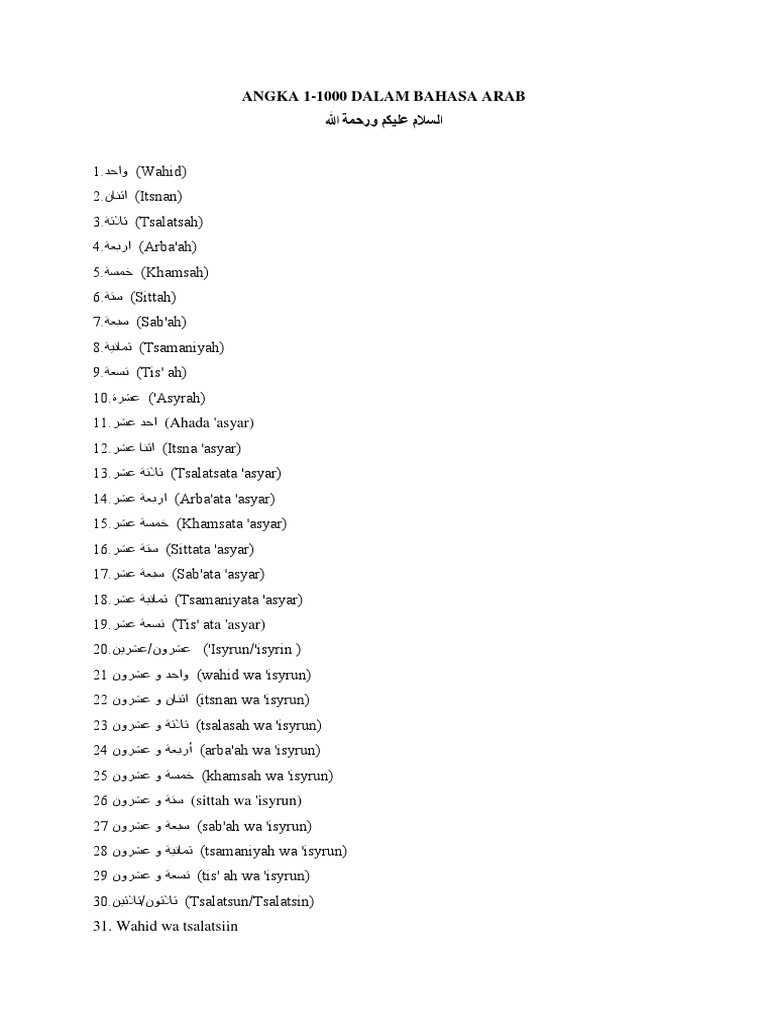 Angka 1 Pdf
