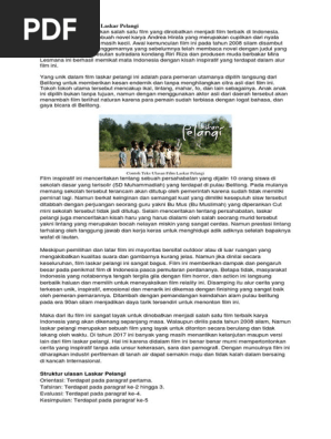 Contoh Teks Ulasan Laskar Pelangi Beserta Strukturnya Berbagi Struktur