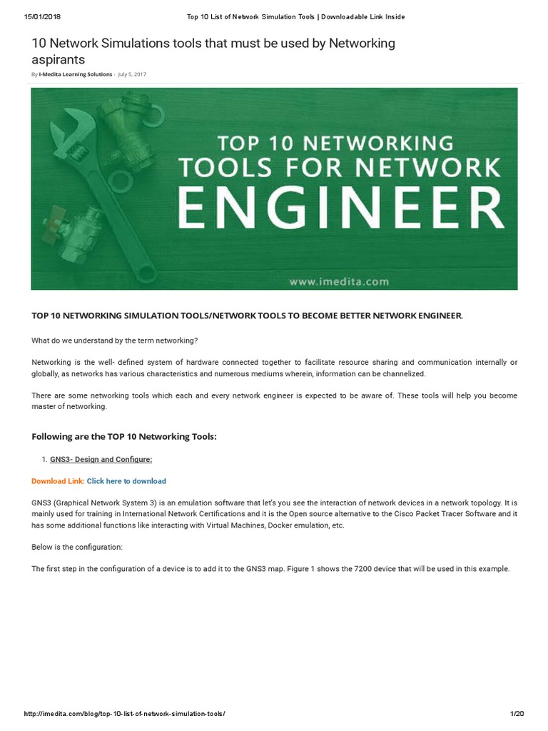Top 10 List of Network Simulation Tools Downloadable Link Inside