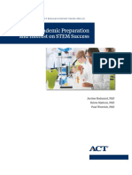 5940 Research Report 2016 8 Role of Academic Preparation and Interest On STEM Success