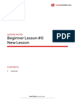 Beginner Lesson #0 New Lesson