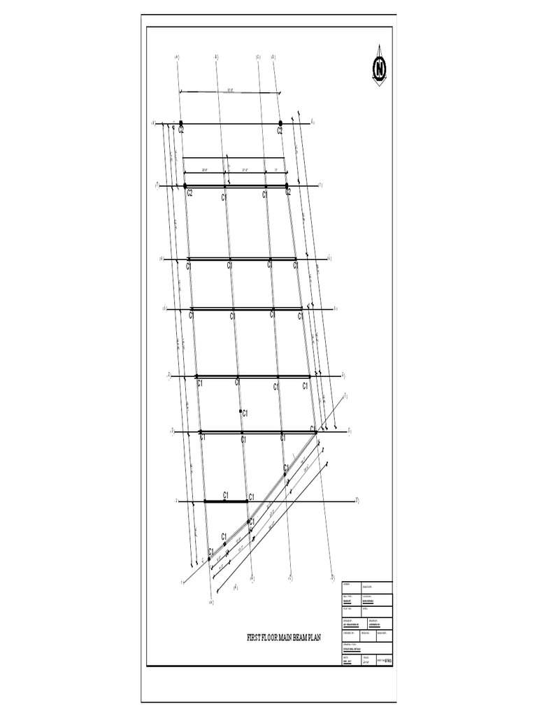 First Floor Beam Plan | PDF | Civil Engineering
