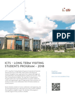 ICTS - Long Term Visiting Students Program - 2018: Deadline