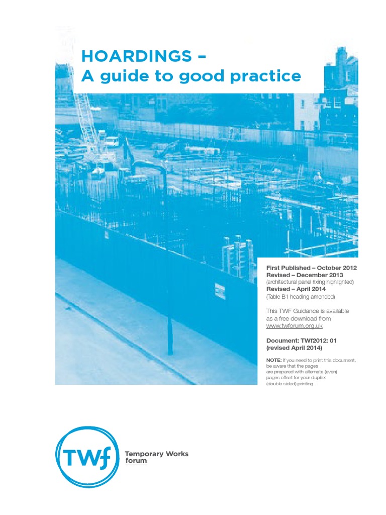 Hoarding Design Best Practices Guide | PDF | Structural Load | Wound