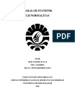 Makalah Uji Normalitas Statistik