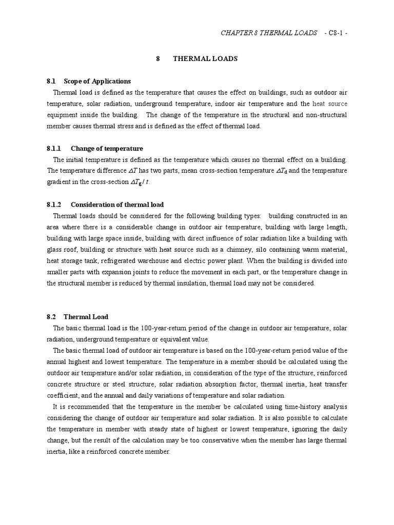 Understanding Thermal Loads on Structures | PDF | Temperature ...