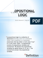 Propositional Logic: Kevin Ransom E. Bayron