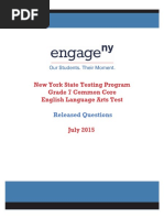 New York State Testing Program Grade 7 Common Core English Language Arts Test