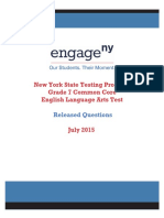 New York State Testing Program Grade 7 Common Core English Language Arts Test