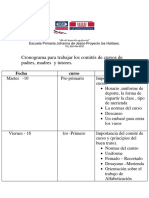 Cronograma comités cursos Johanna Jesús