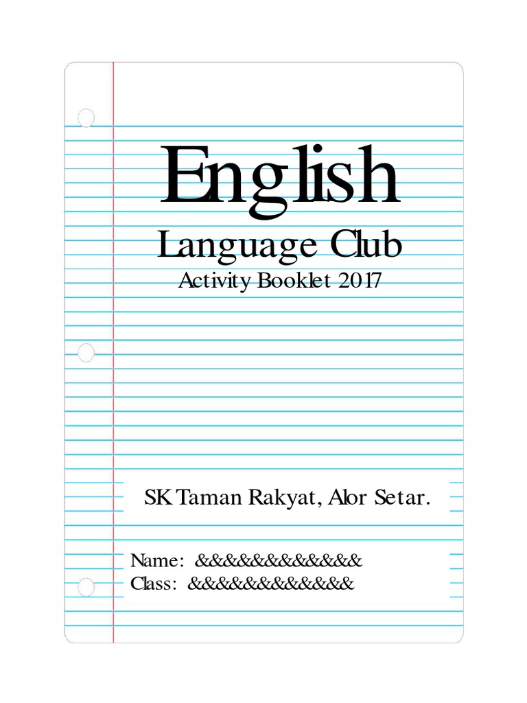 Eng Club Activity Booklet Pdf Foods Leisure