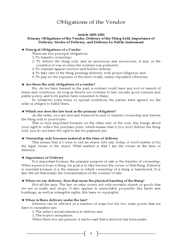 SALES PDF Implied Warranty Law Of Obligations