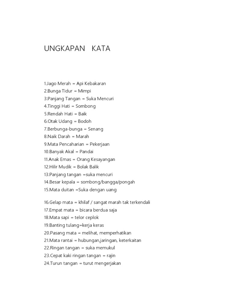 Ungkapan Kata