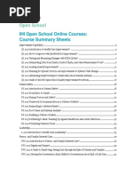 Open School: IHI Open School Online Courses: Course Summary Sheets