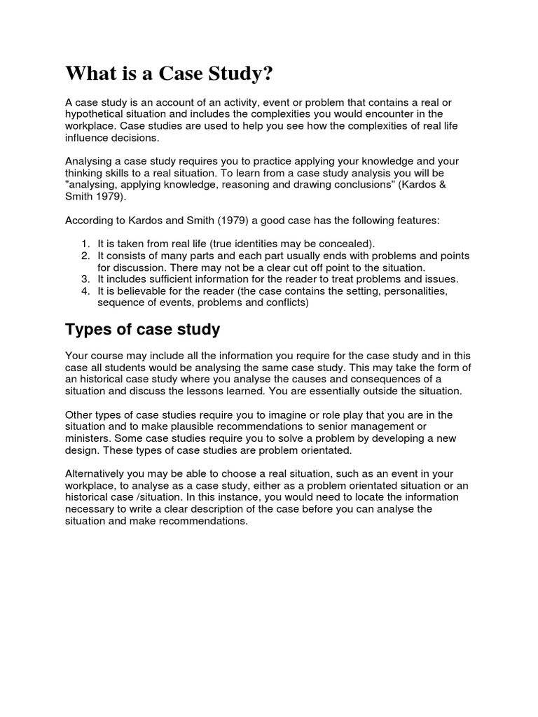What Is A Case Study | PDF